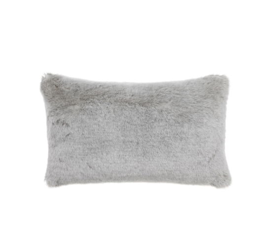 Hellgrau - Alaska Cushion Cover Faux Fur Light Grey