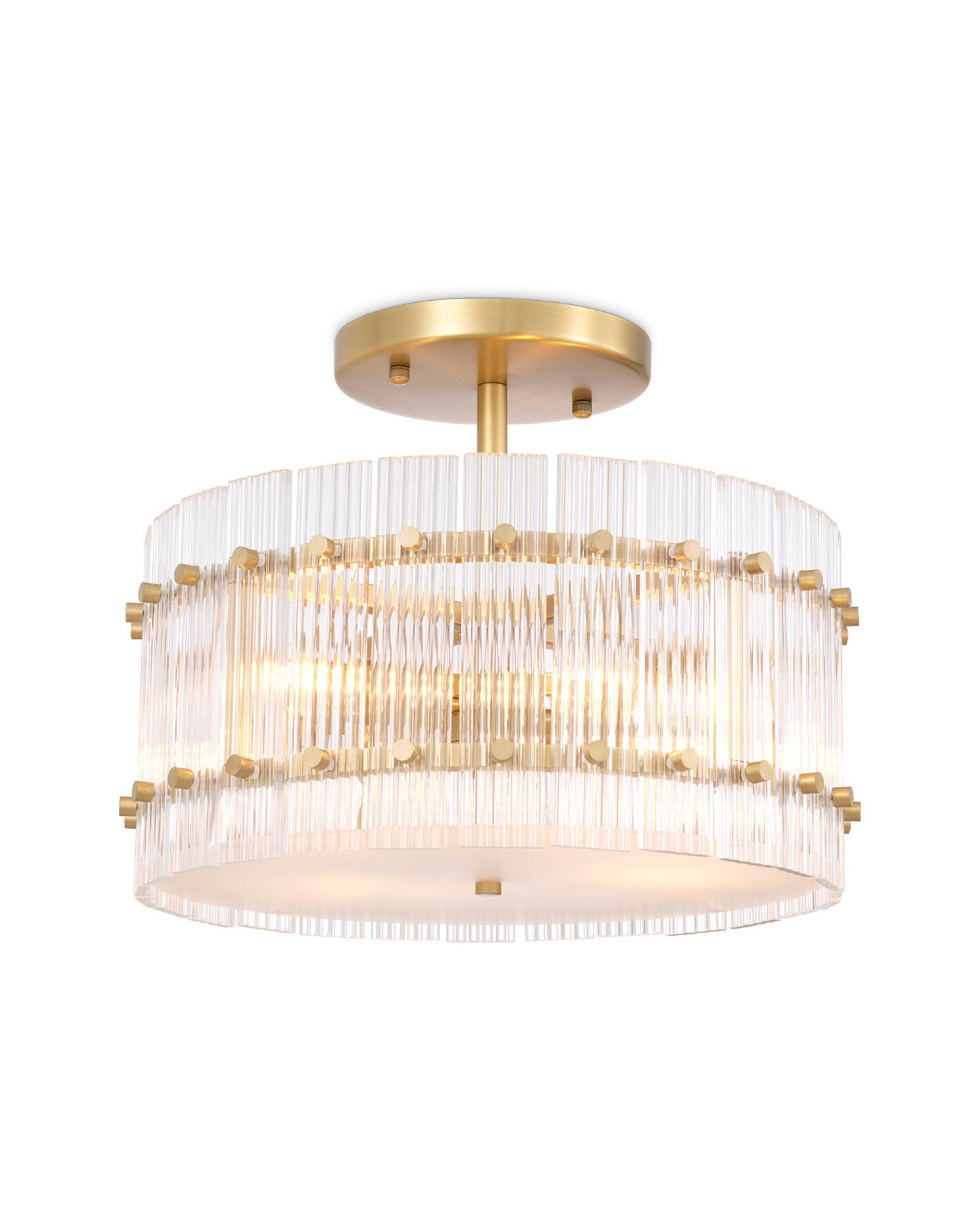 Ruby taklampe antikk messing