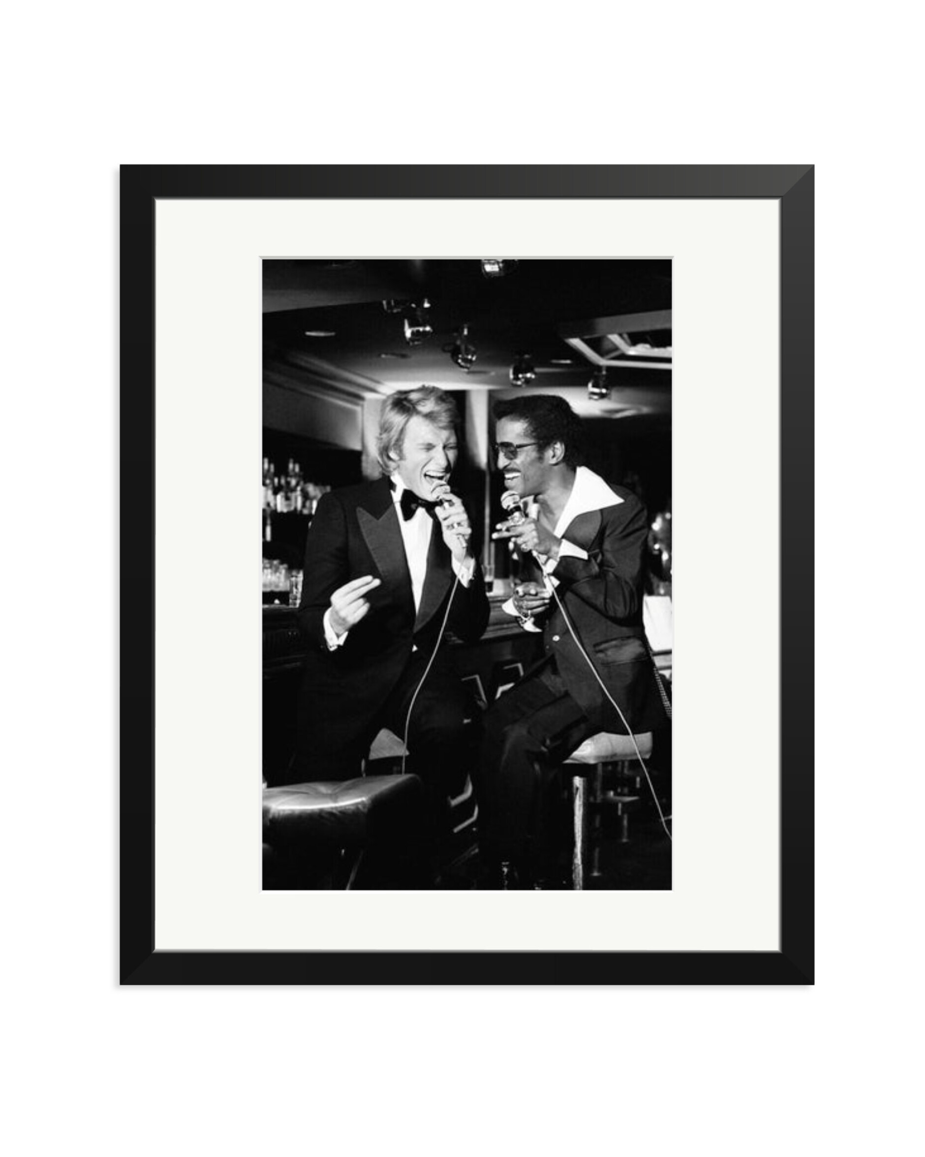 Johnny Hallyday and Sammy Davis Jr. Black / Large