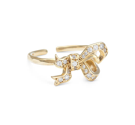 null - Versailles bow ring crystal