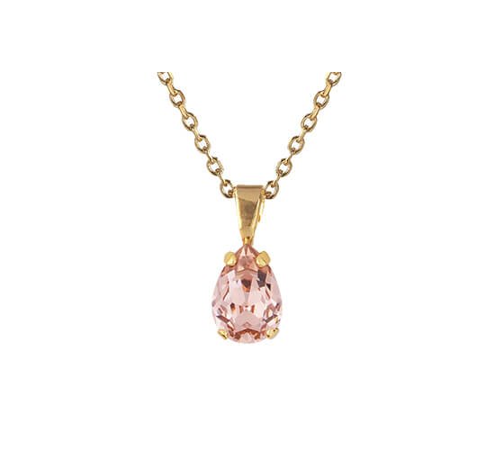 Vintage Rose - Petite Drop Necklace Crystal