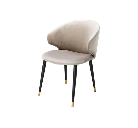 Roche beige velvet - Volante dining chair velvet roche dark green