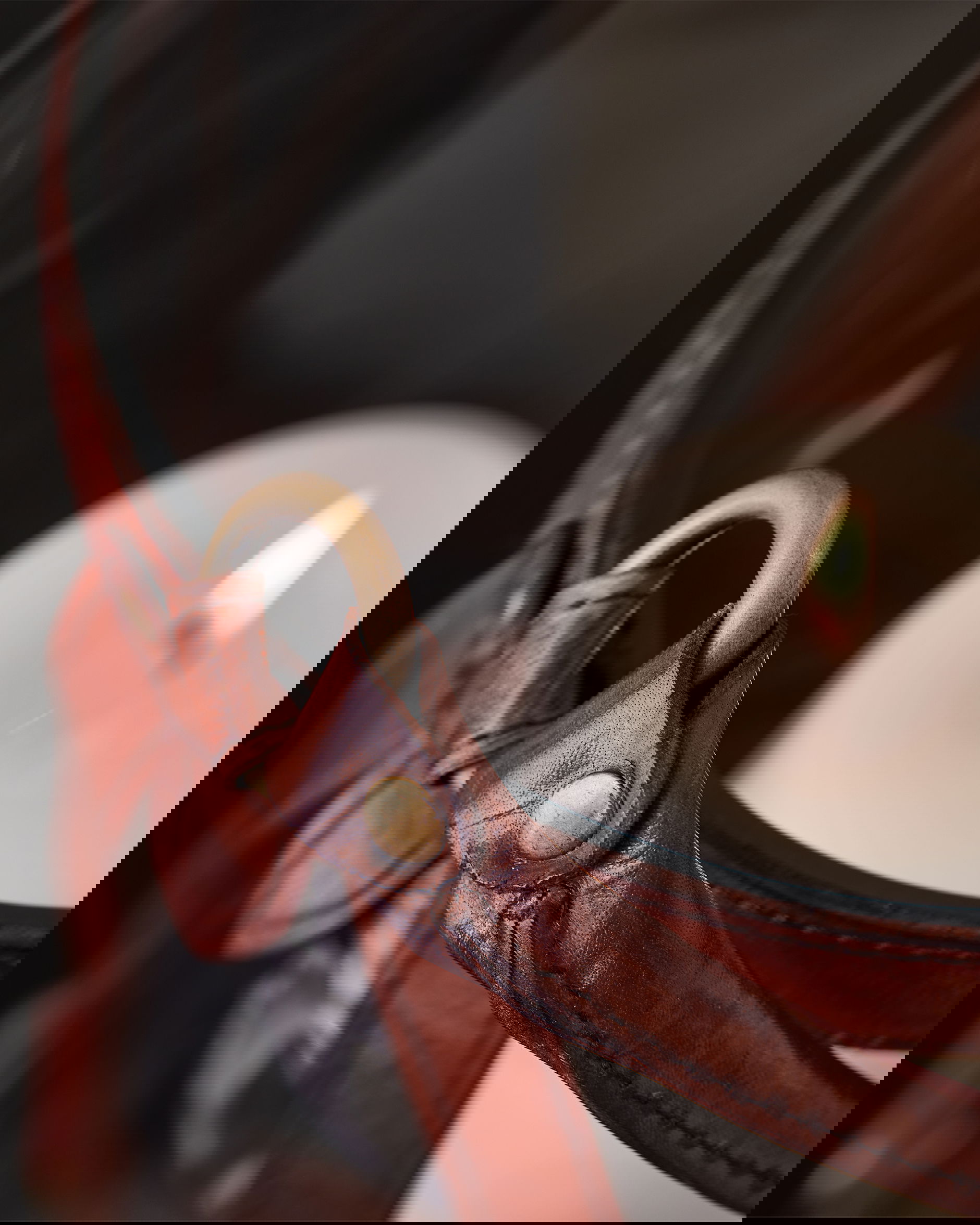 Kensington glaslykta läder