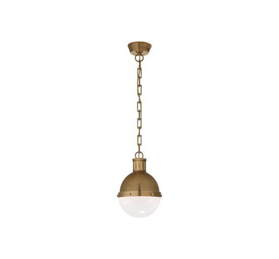 Antique Brass - Small Hicks Pendant Polished Nickel