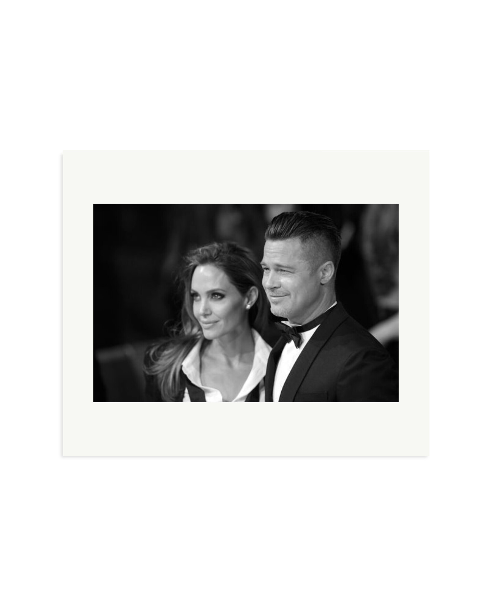 Brad Pitt and Angelina Jolie Print Only / Large