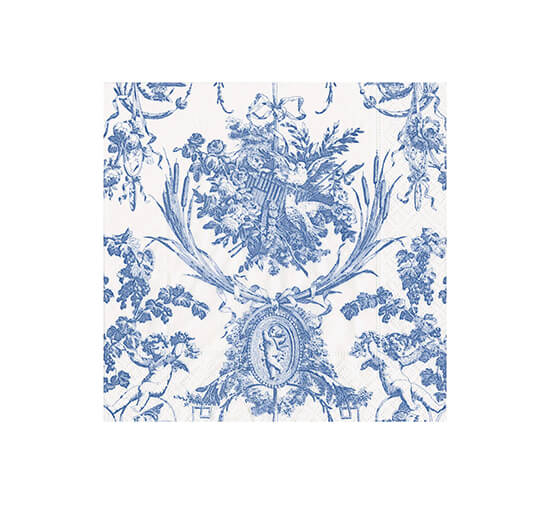 Blue - Romantic Toile Napkins Blue 20-pcs