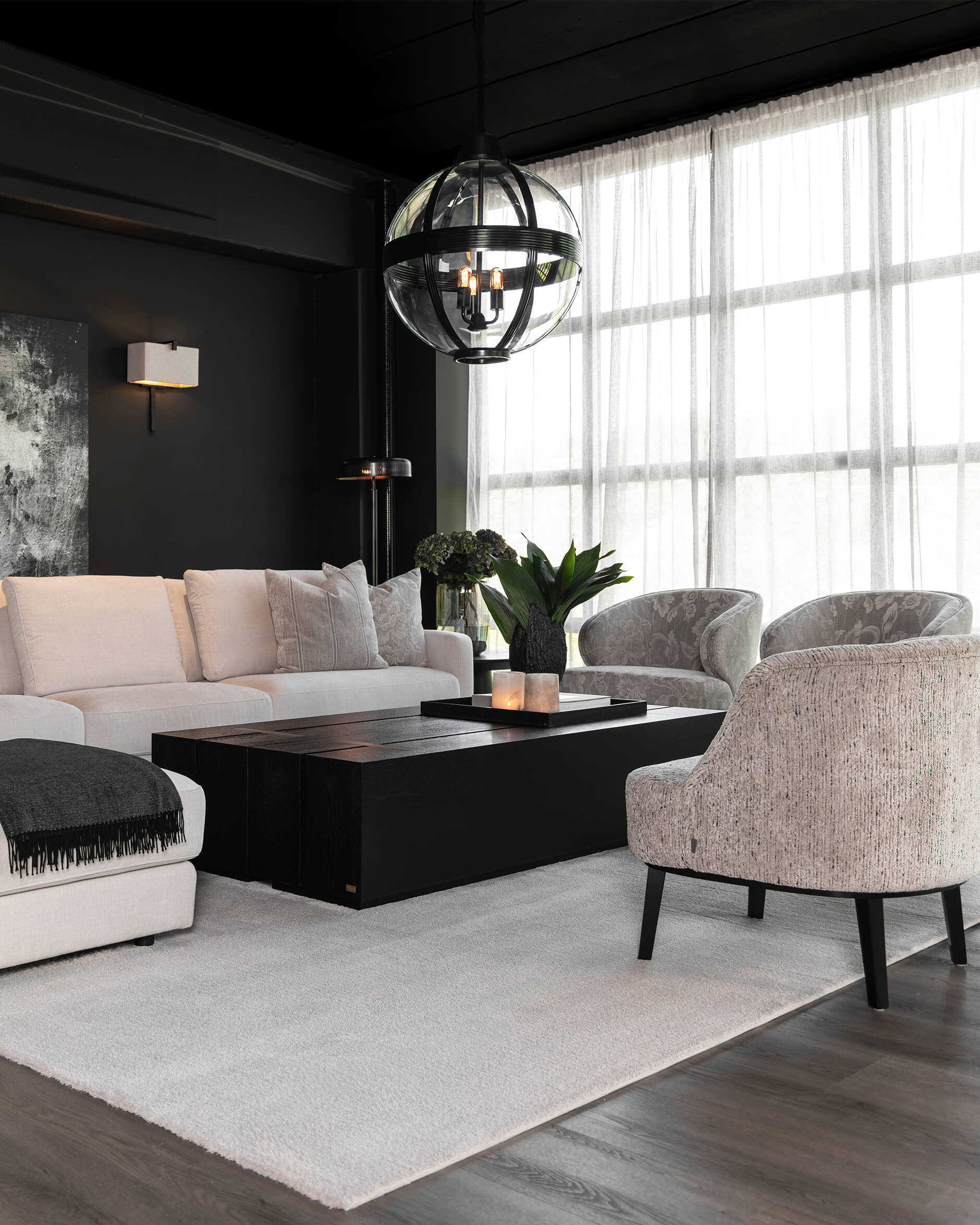 Timeless taklampa rund svart Ø66