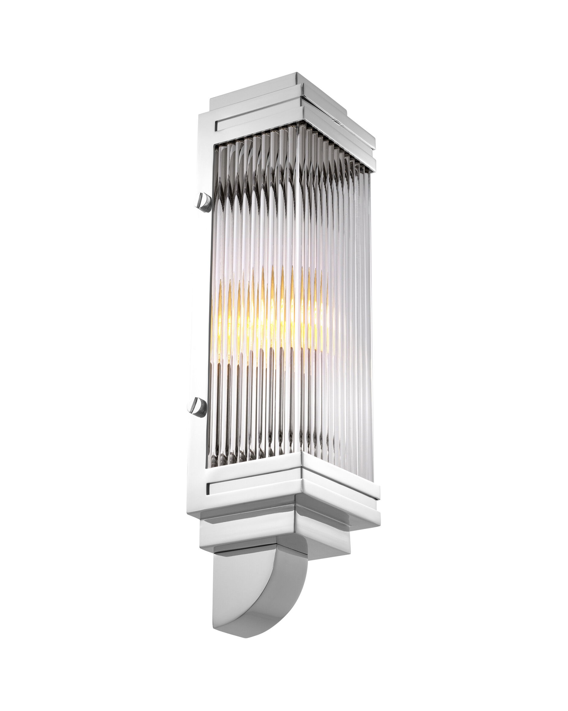 Bassett vägglampa nickel