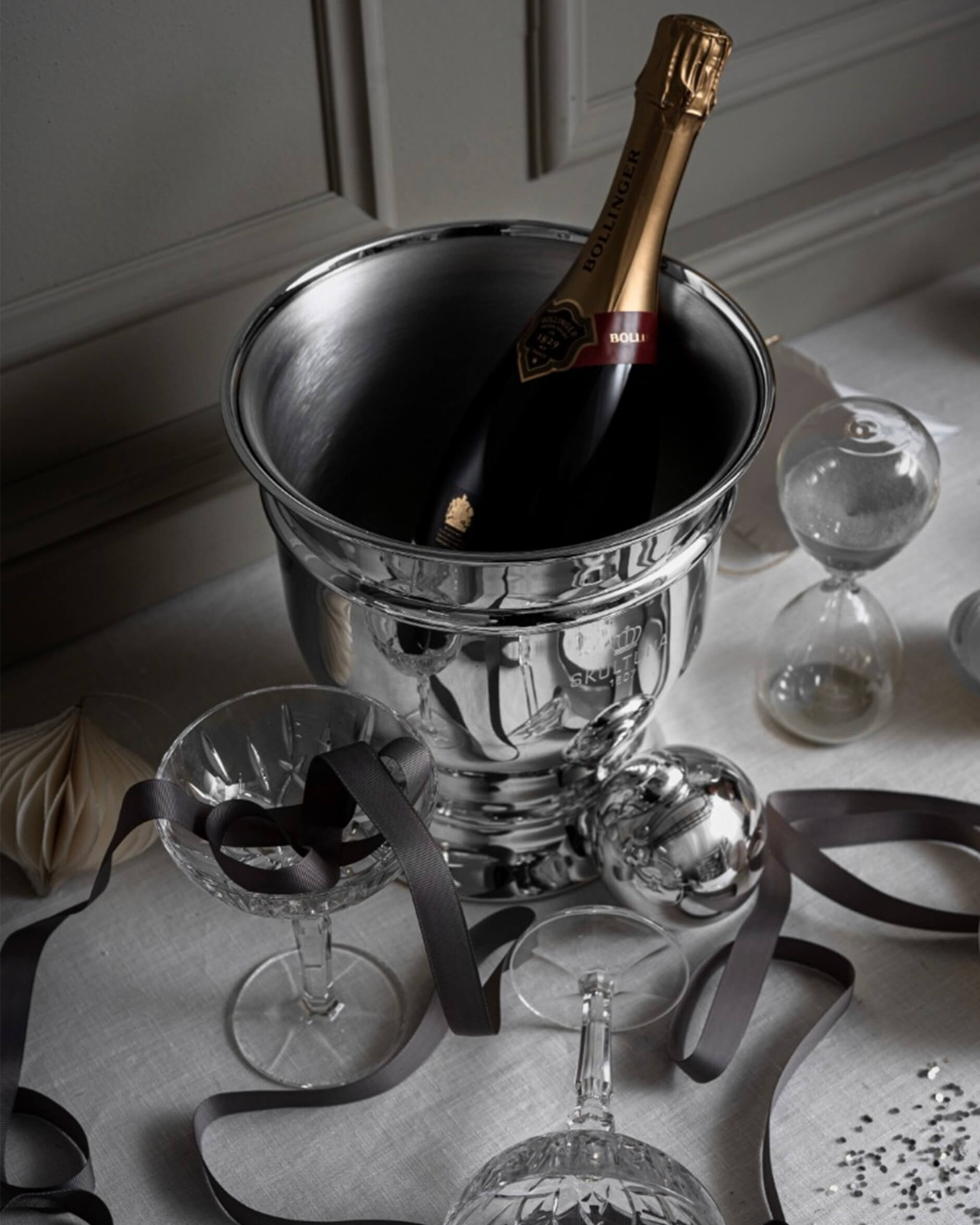Champagnekylare silver