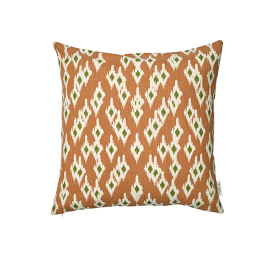 Ikat Diamond putetrekk terracotta