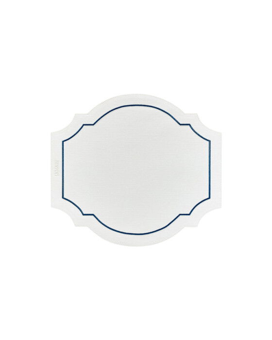 Regatta dækkeserviet oval hvid/blå