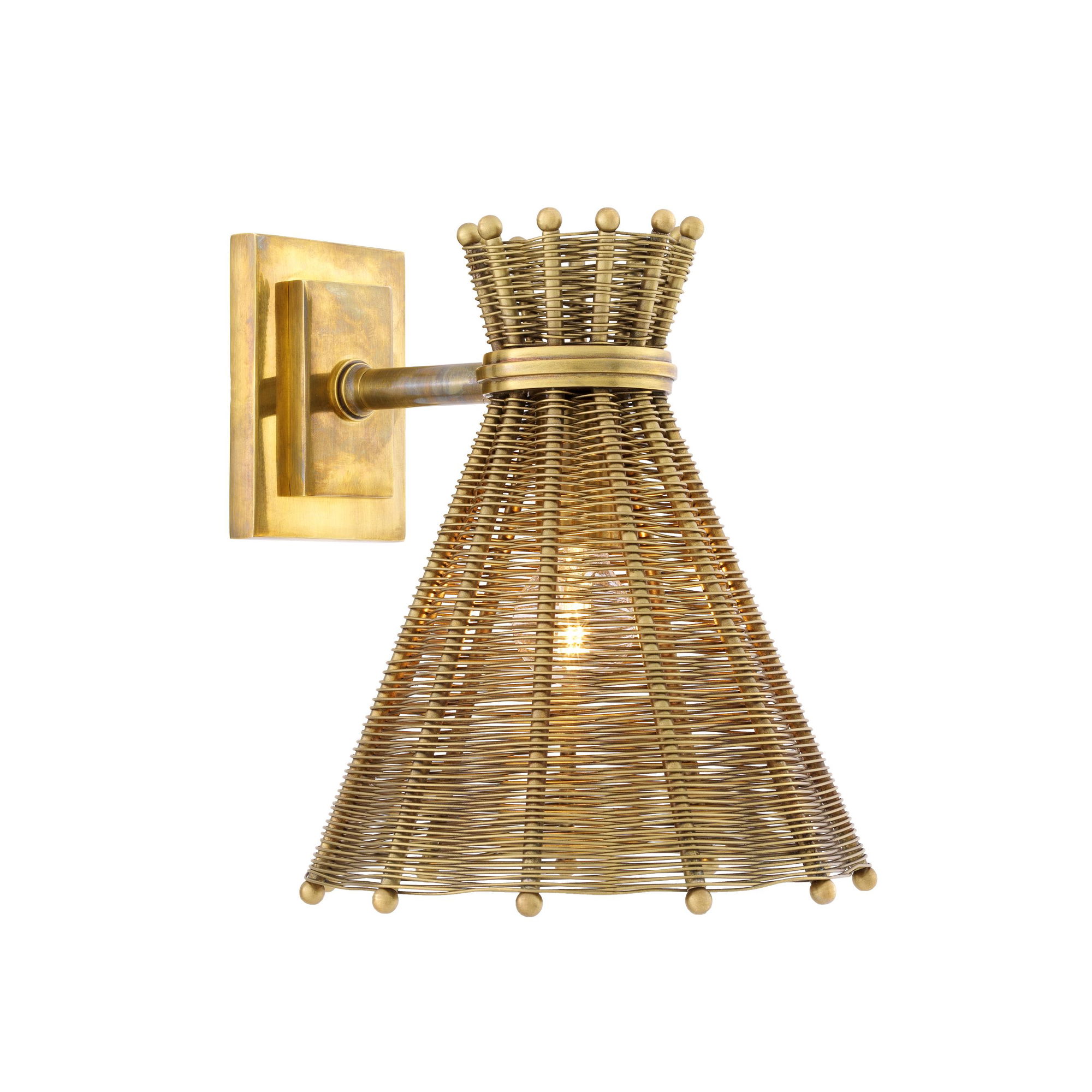 Kon Tiki Wall Lamp Antique Brass