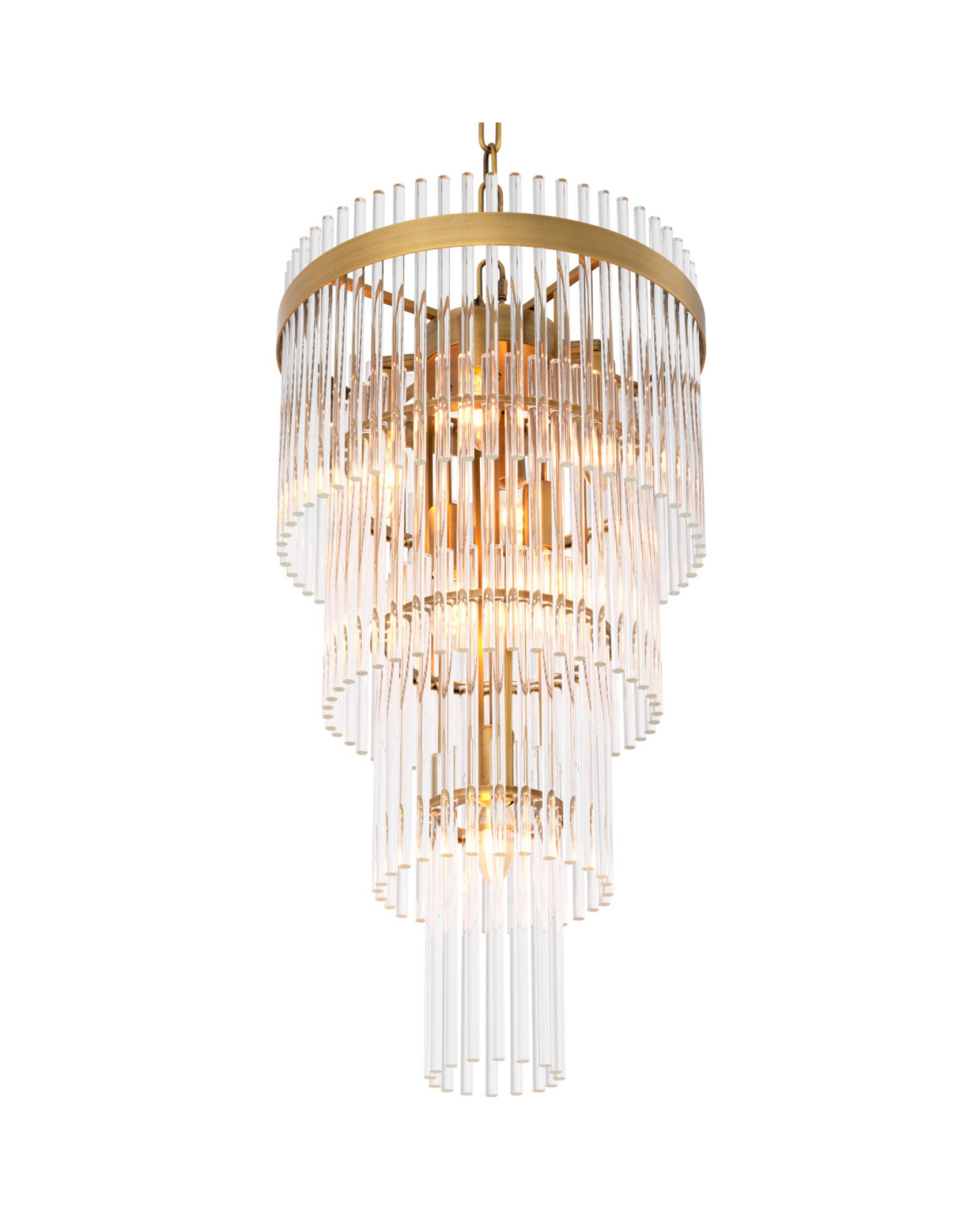 Yara kroonluchter antiek messing