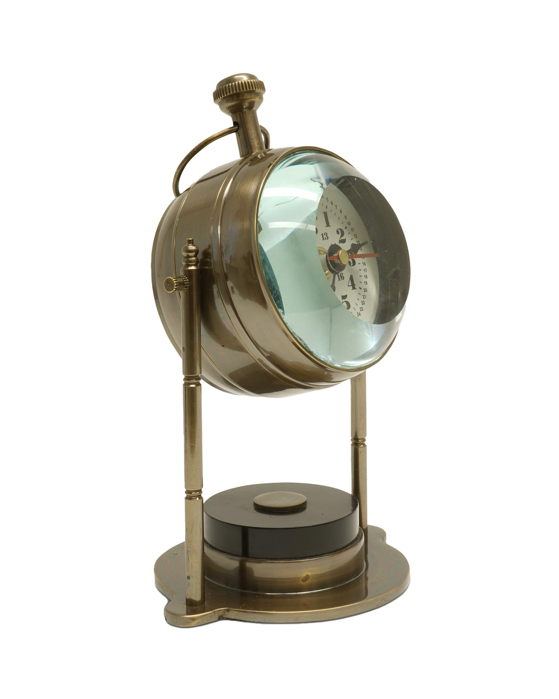 Lens Table Watch Brass