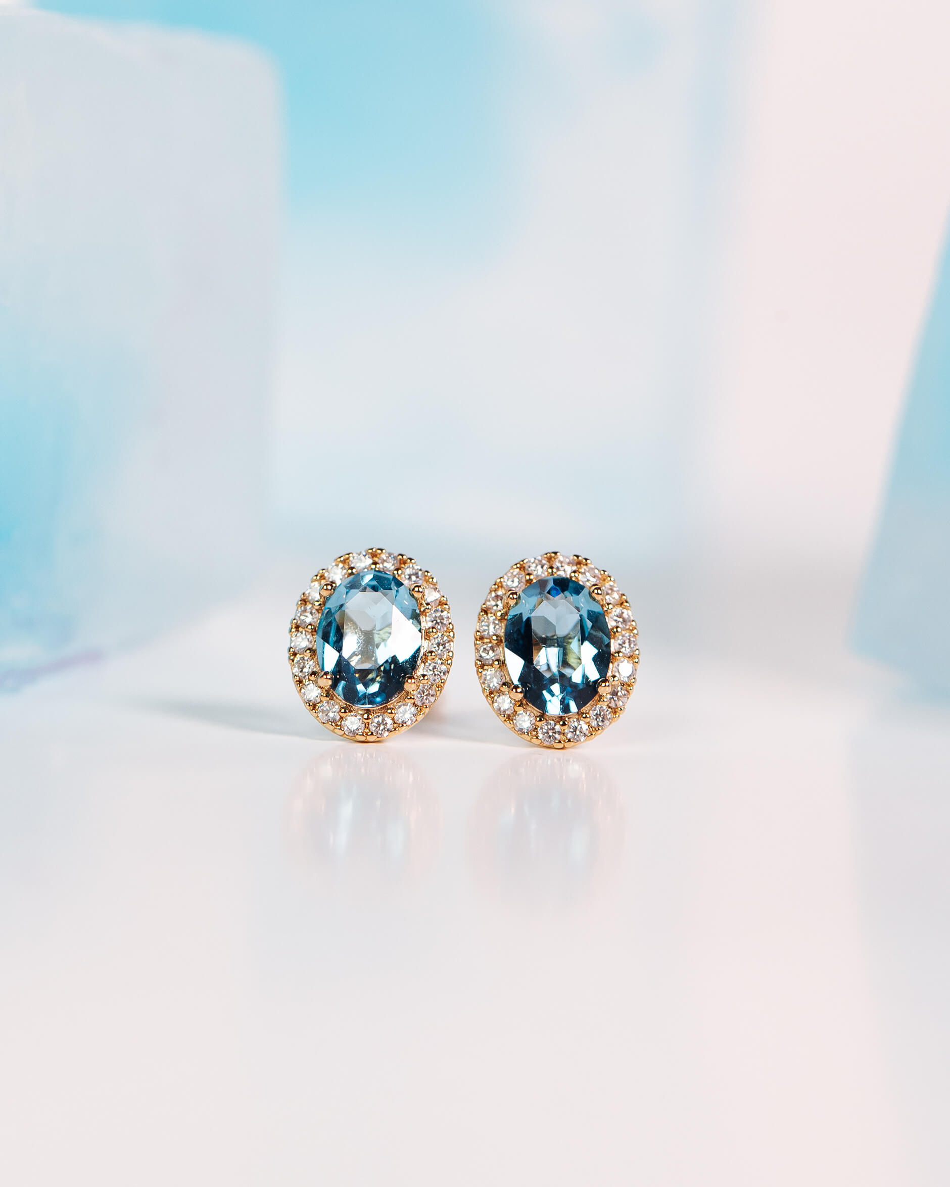 Luna earrings aquamarine