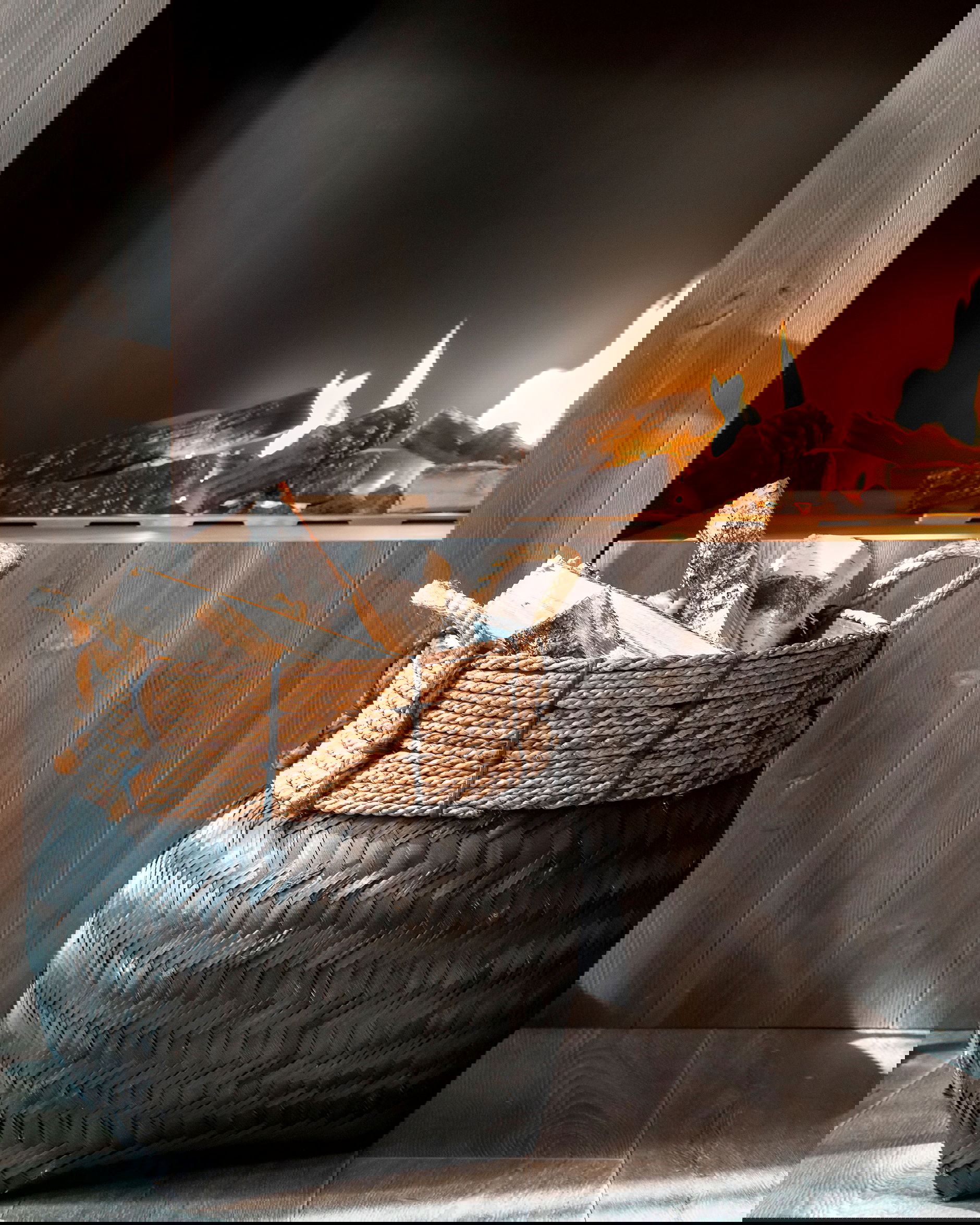 Davao förvaringskorgar svart 2-set