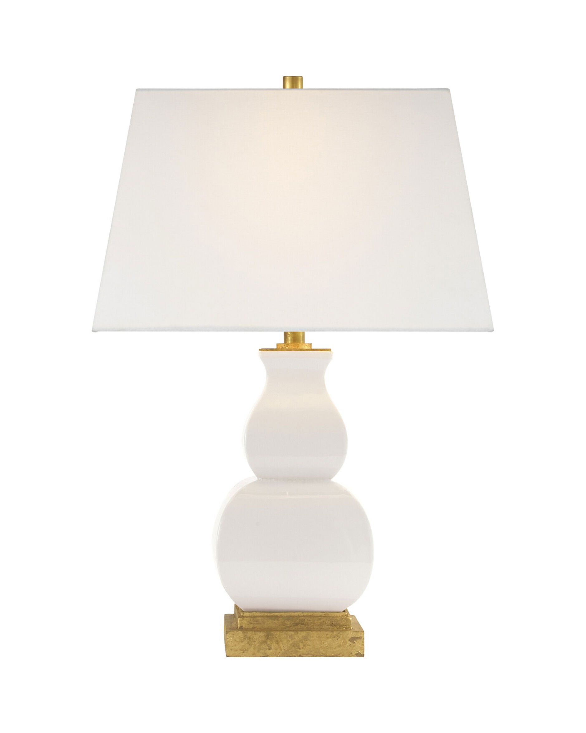 Fang Gourd Table Lamp Ivory Crackle