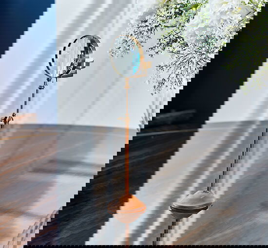 East fyrfadsstage brun/messing S