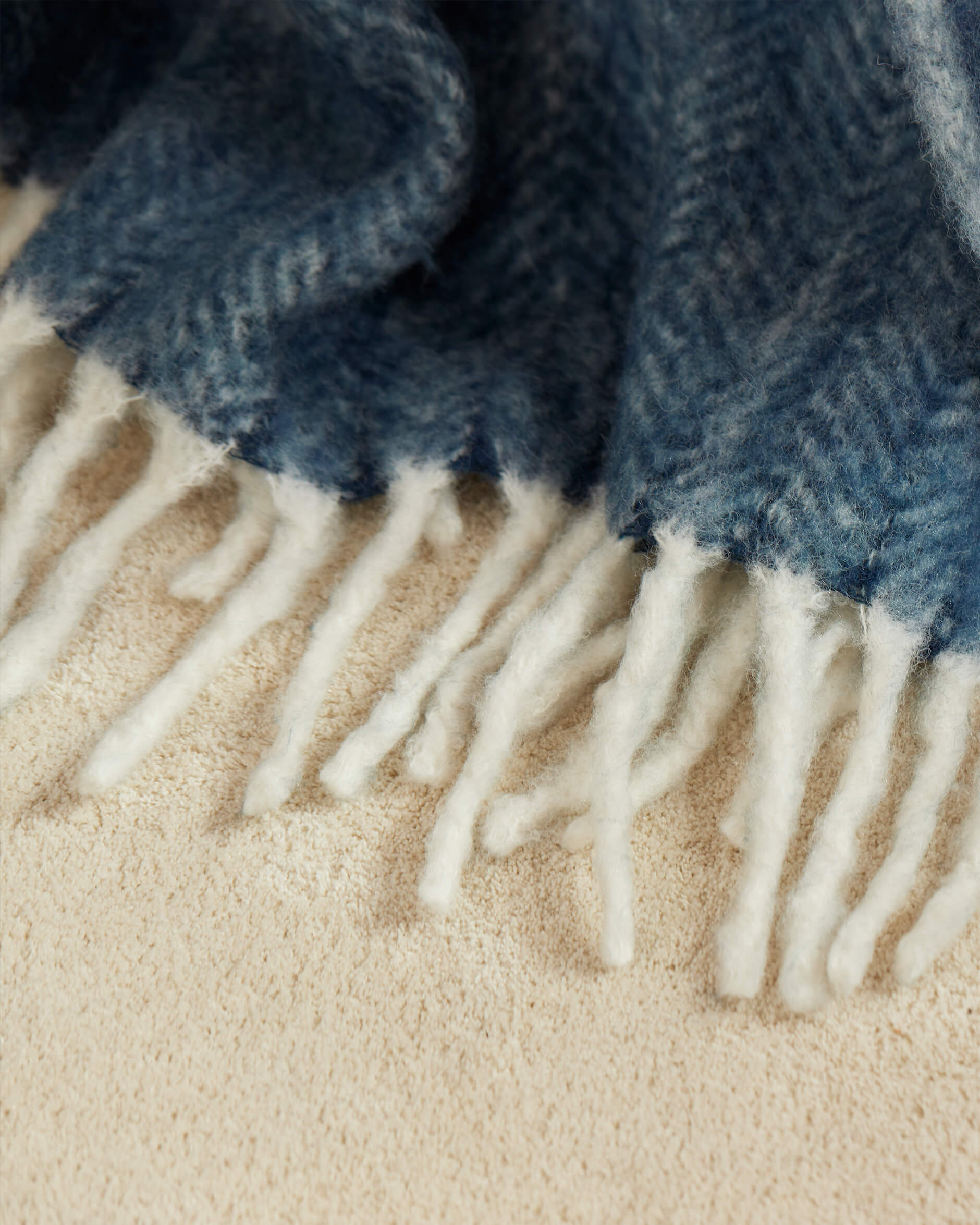 Savoie Herringbone pläd blå