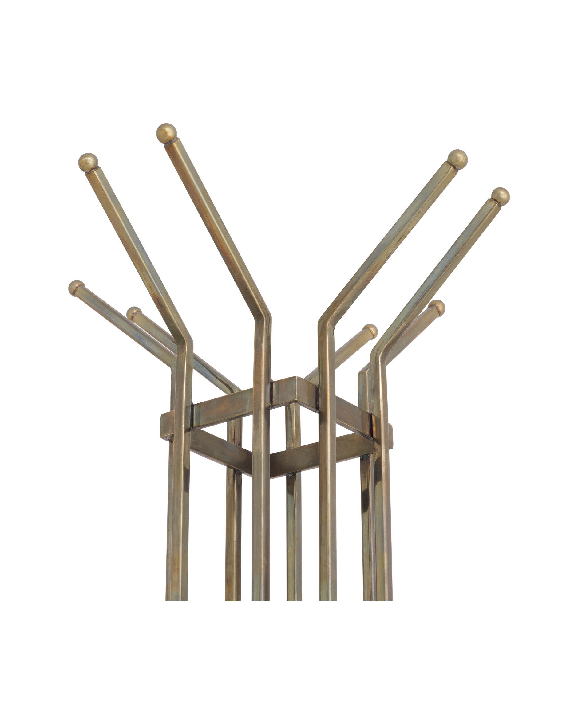 Volterra Coatrack Vintage Brass Finish