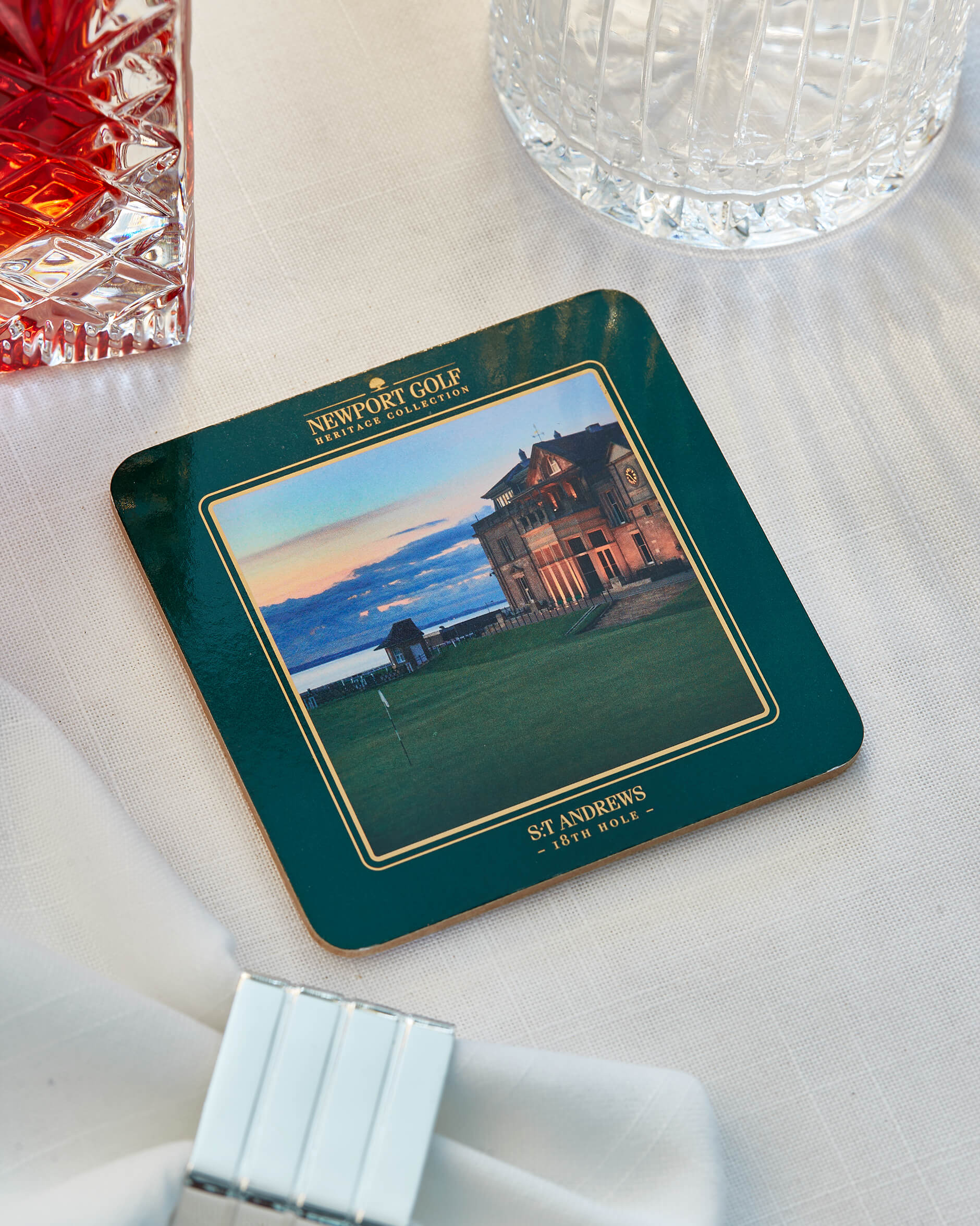 Clubhouse glasunderlägg grön 6-pack