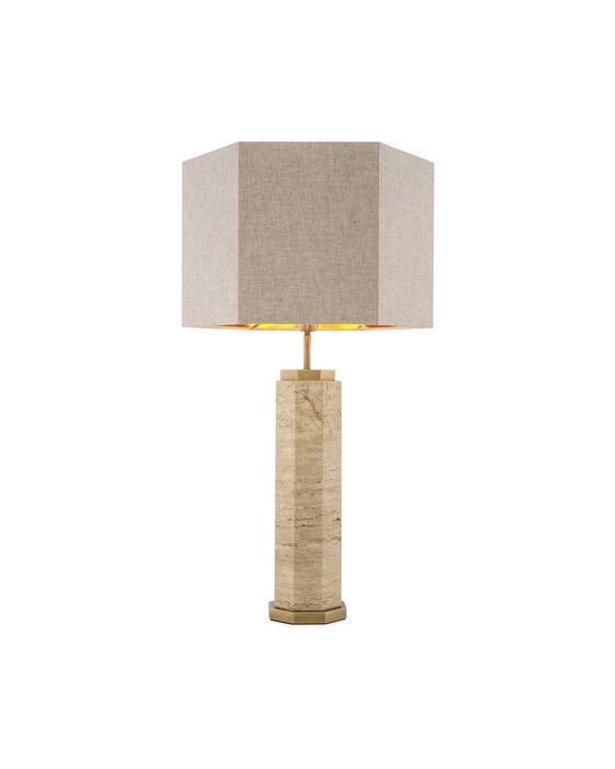 Newman bordslampa travertine