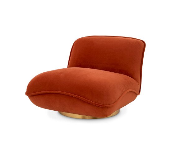 Savona orange velvet - Relax Chair Mauritius Light Grey