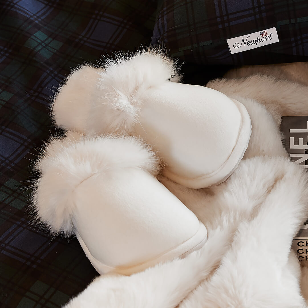 Aspen Slippers White