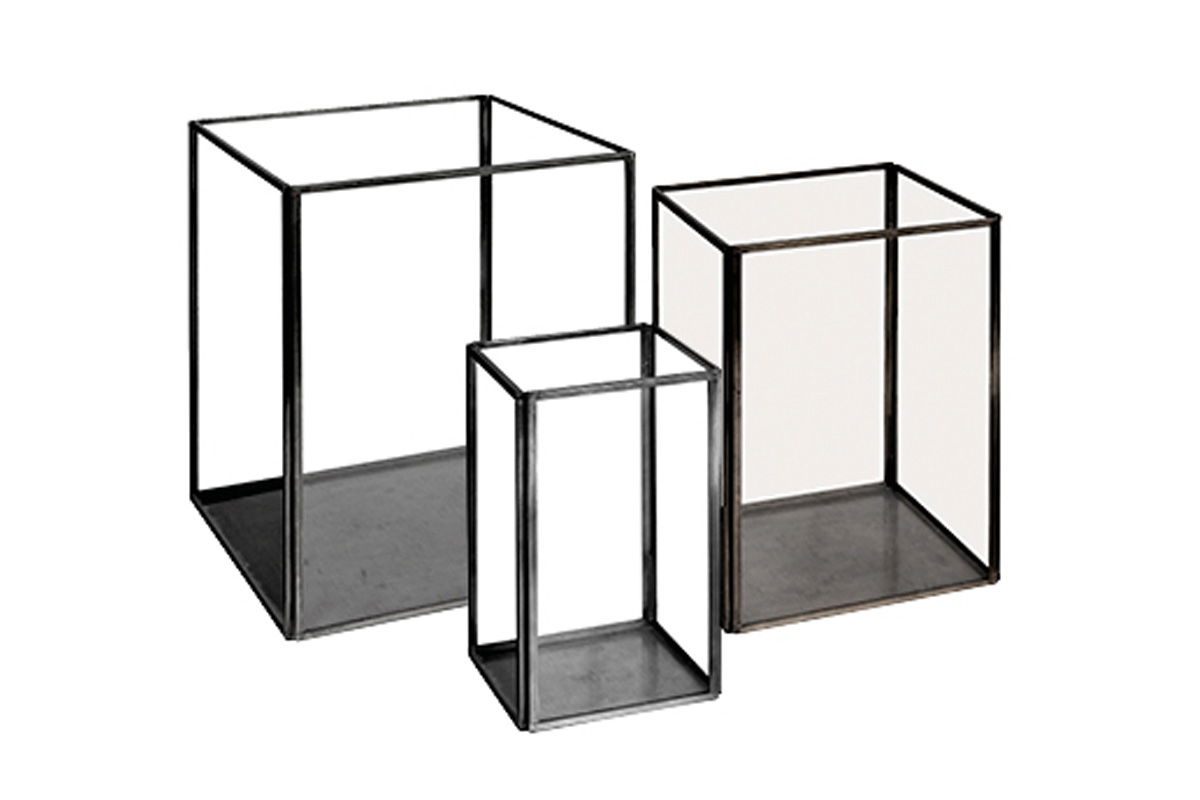 Lausanne-lyhdyt musta, 3 kpl sarja