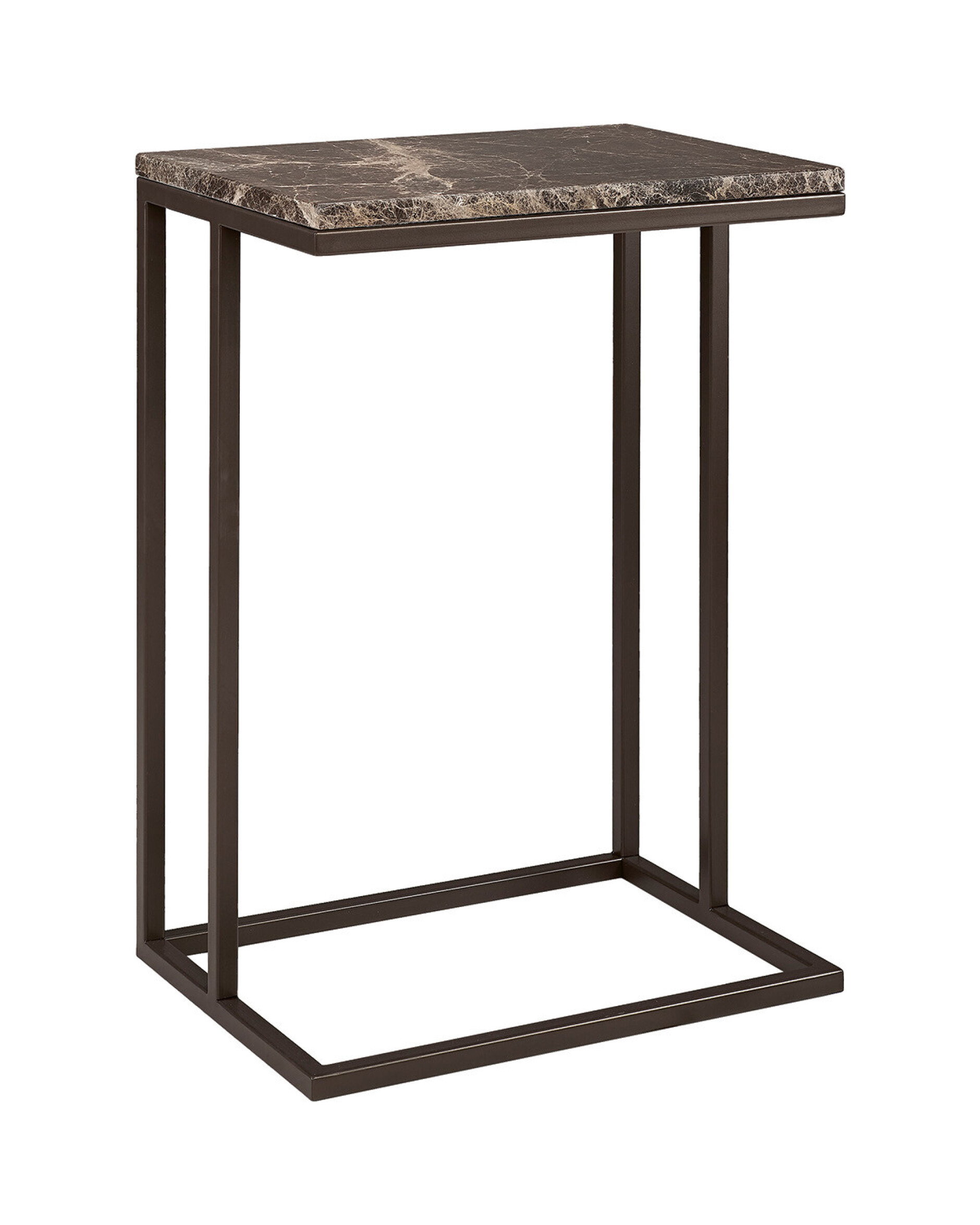 Taro side table wide ash brown