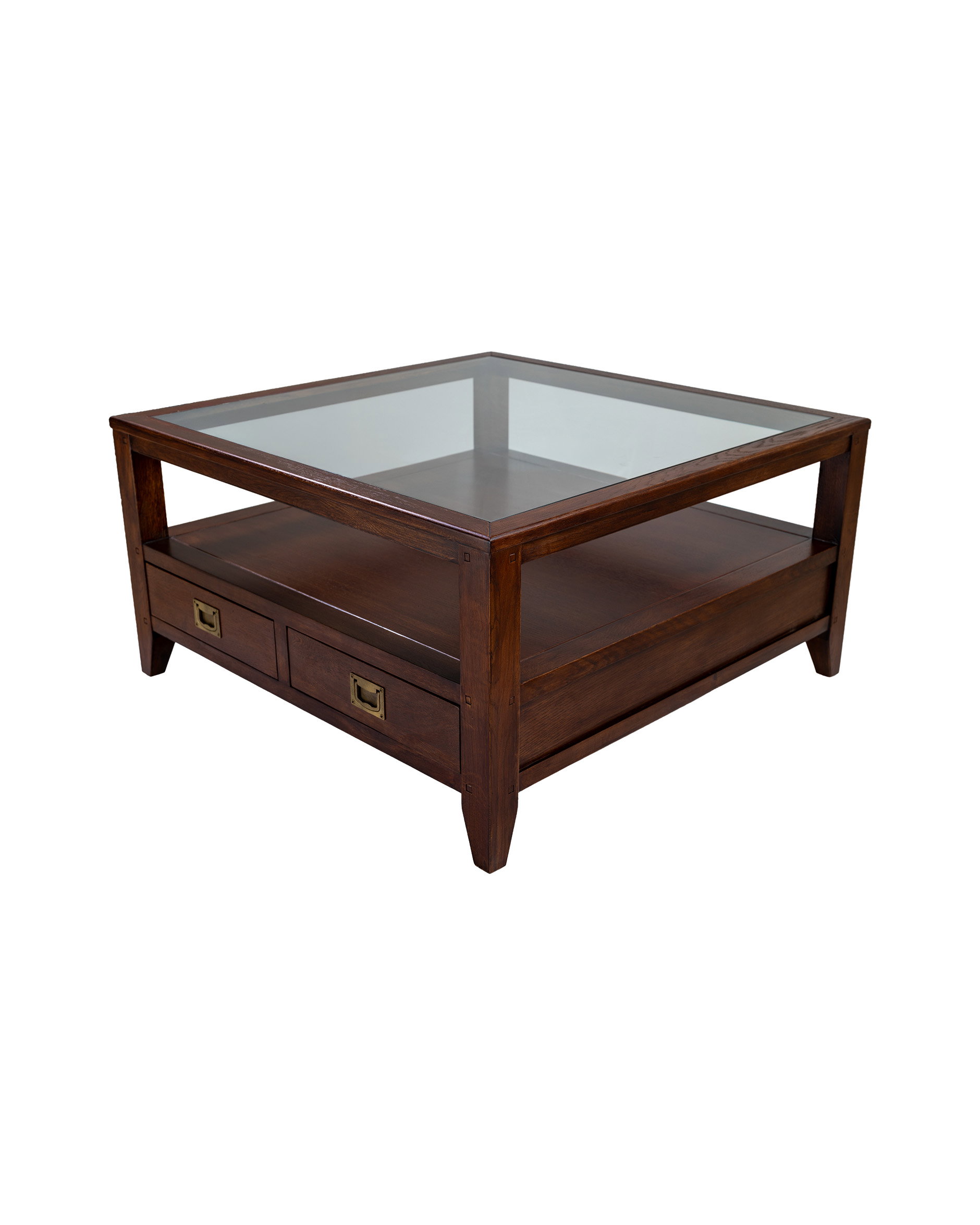 Martino coffee table with glass top Noble Brown