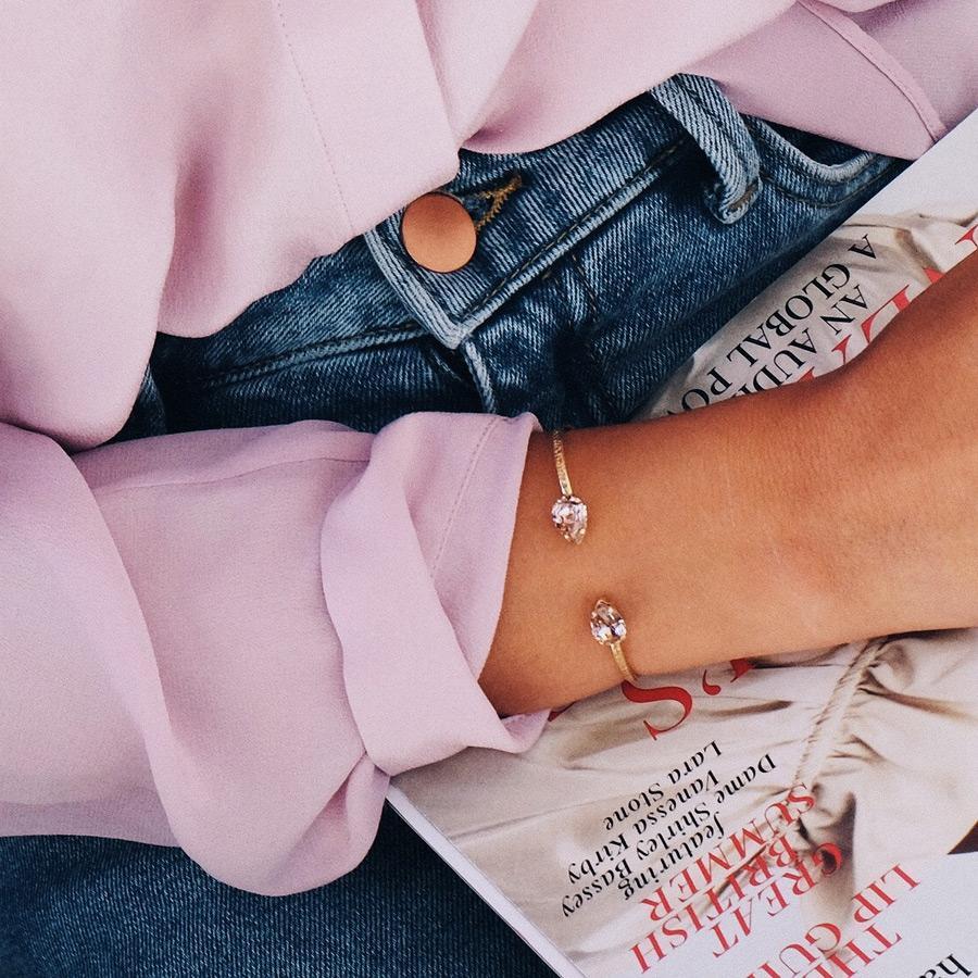 Petite Drop armband vintage rose