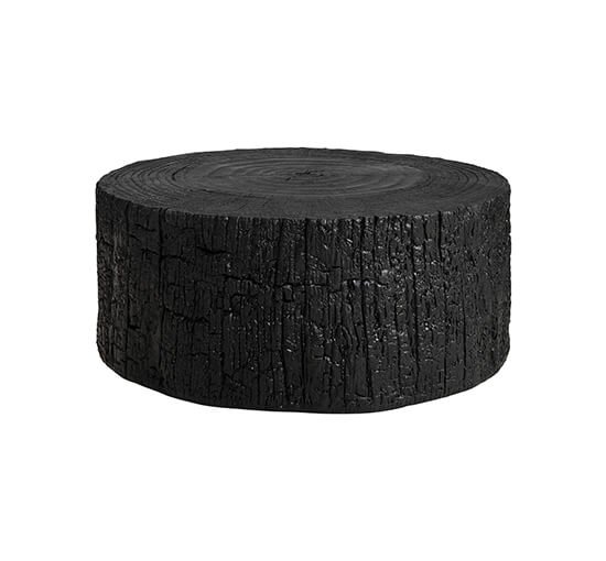 Timber salontafel metal black