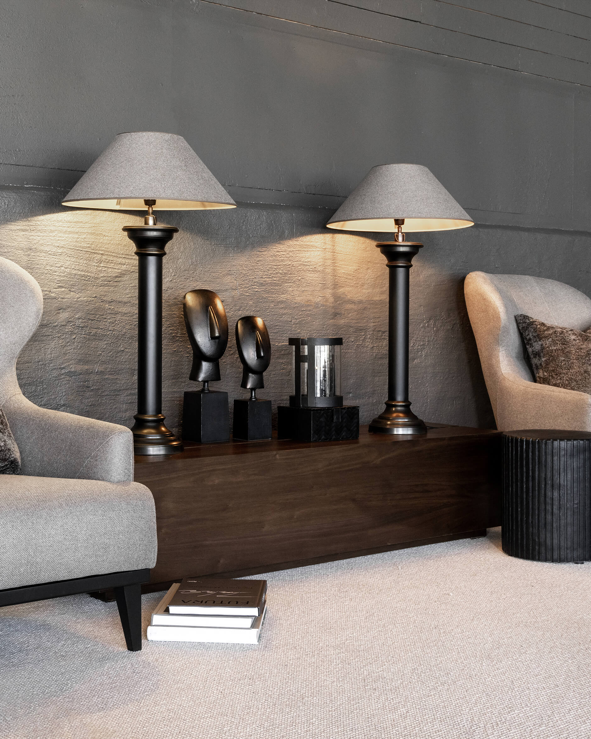 Maddox mediabänk valnöt