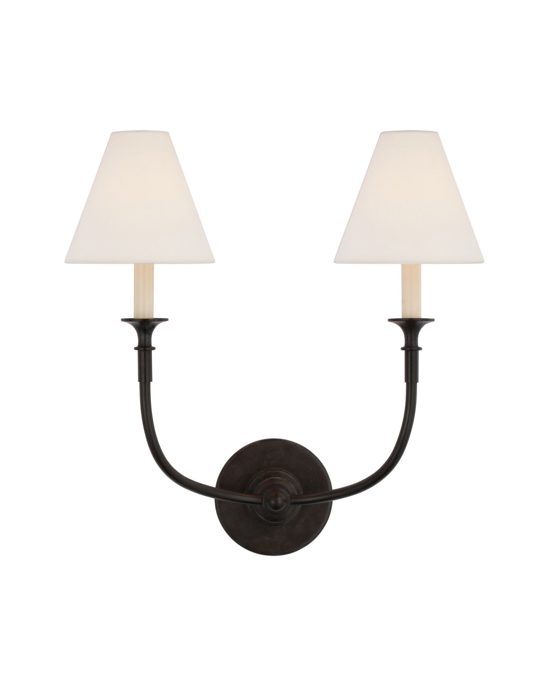 Piaf vägglampa dubbel svart