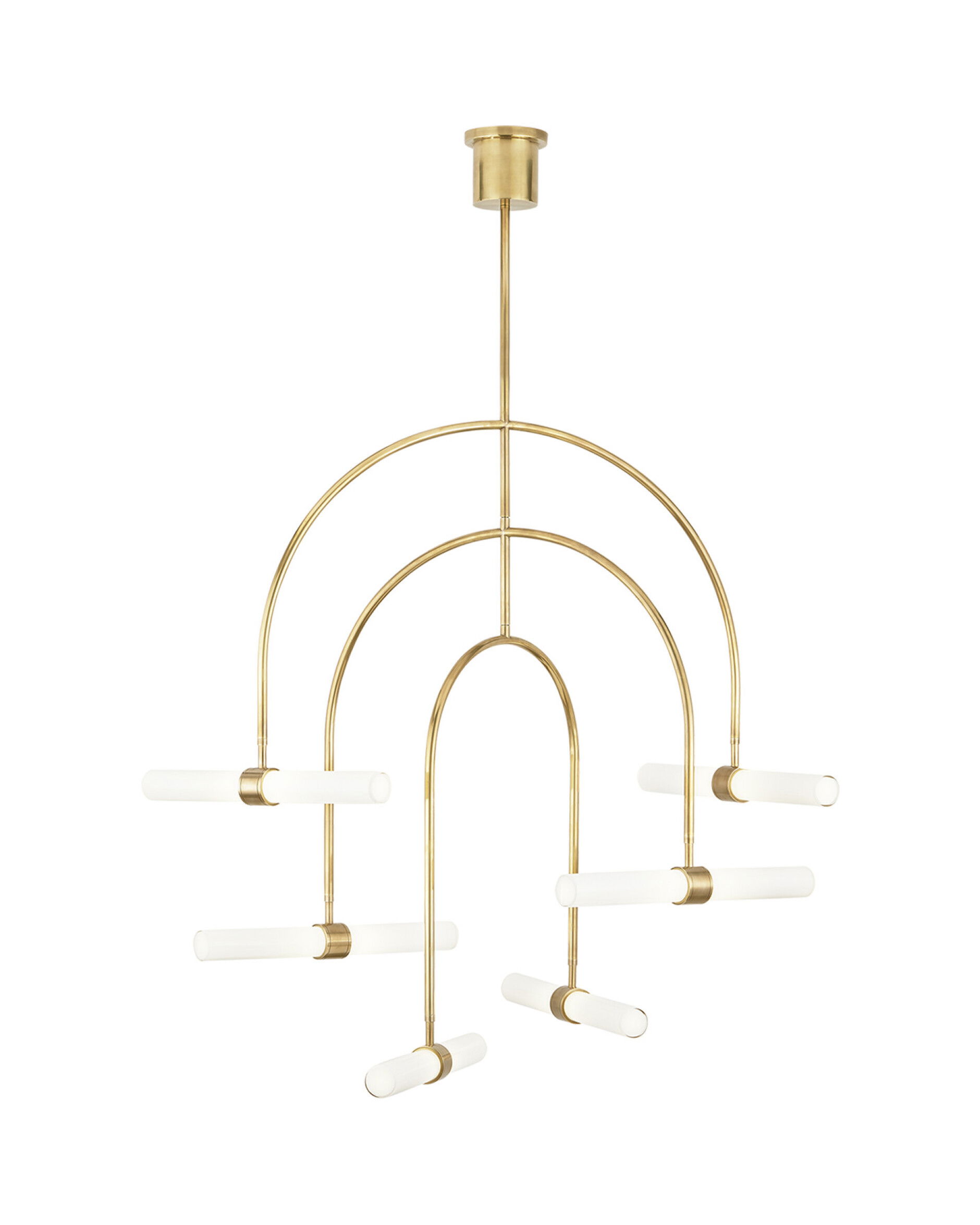 Calumn 6-Light Chandelier Natural Brass
