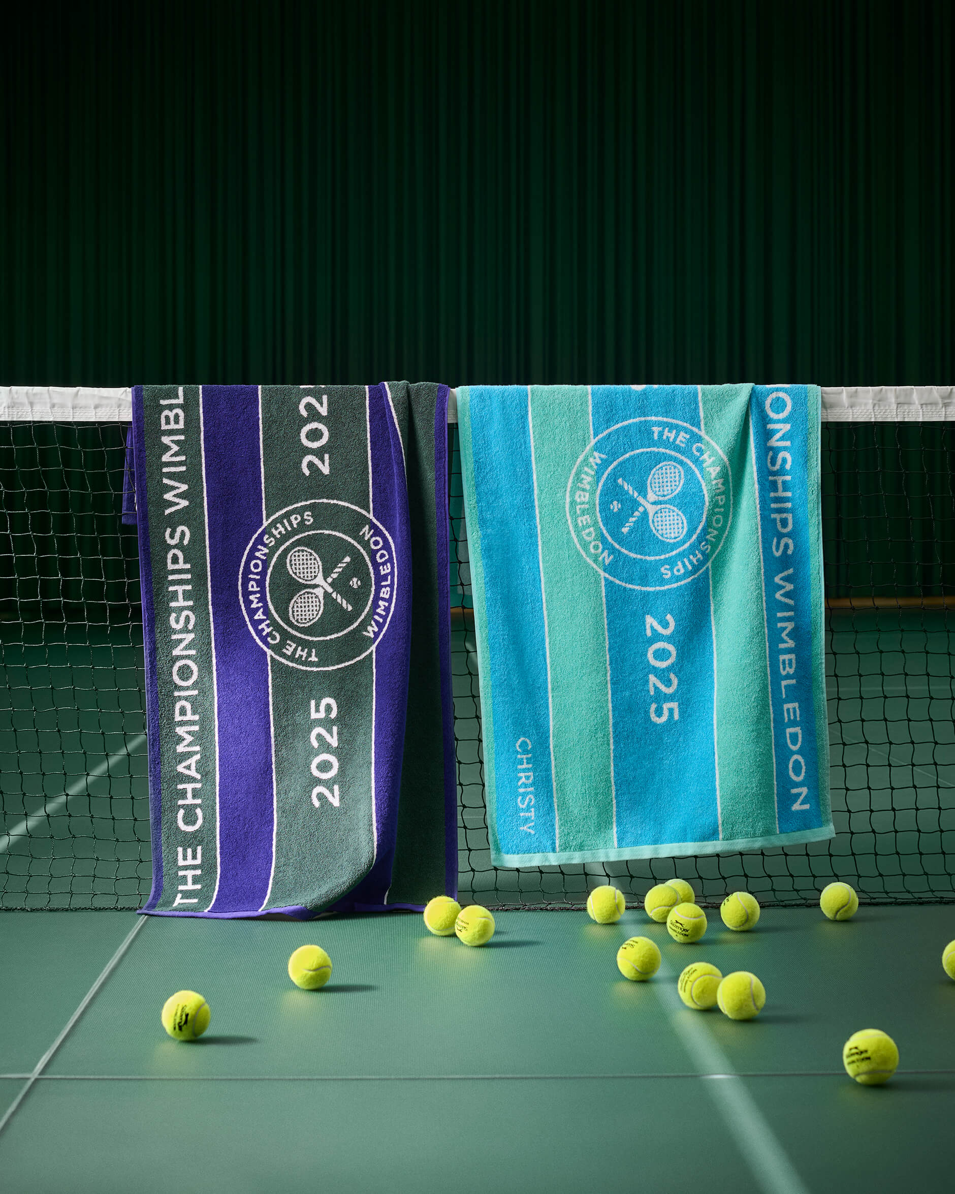Wimbledon 2025 Championship handduk grön/lila