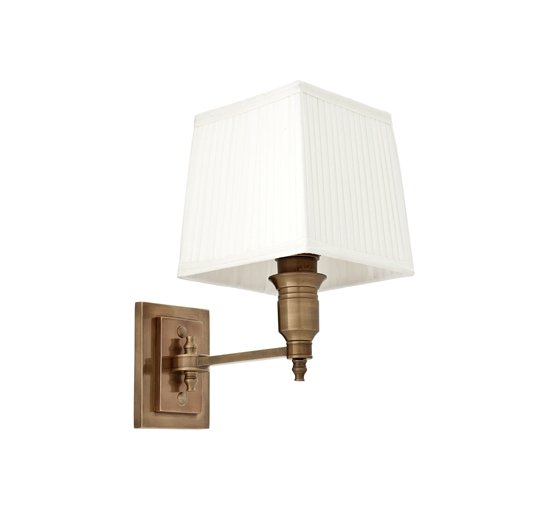 Brass/white shade - Lexington Wall Lamp, nickel
