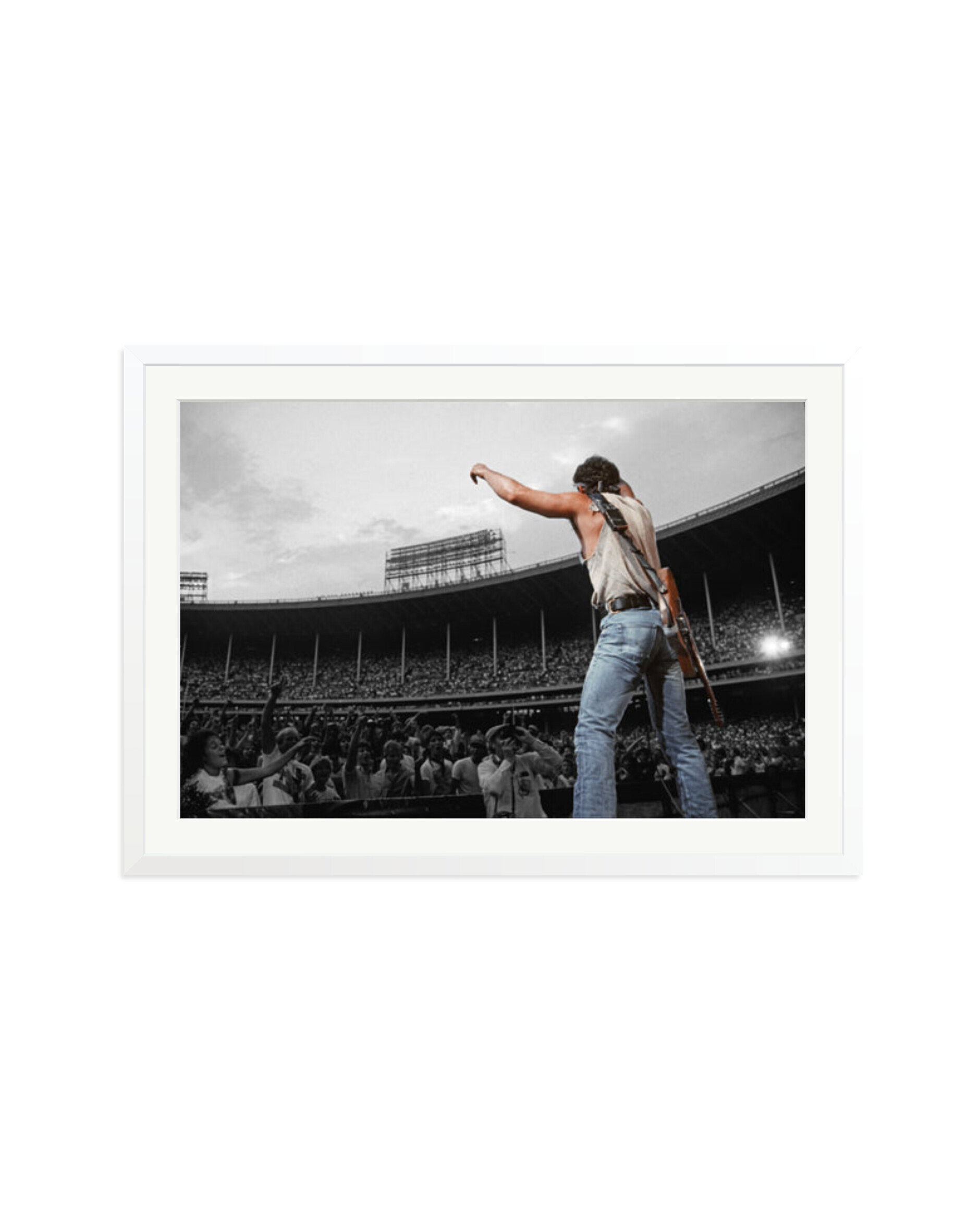 Bruce Springsteen at Cleveland Stadium 1985 White / XXL