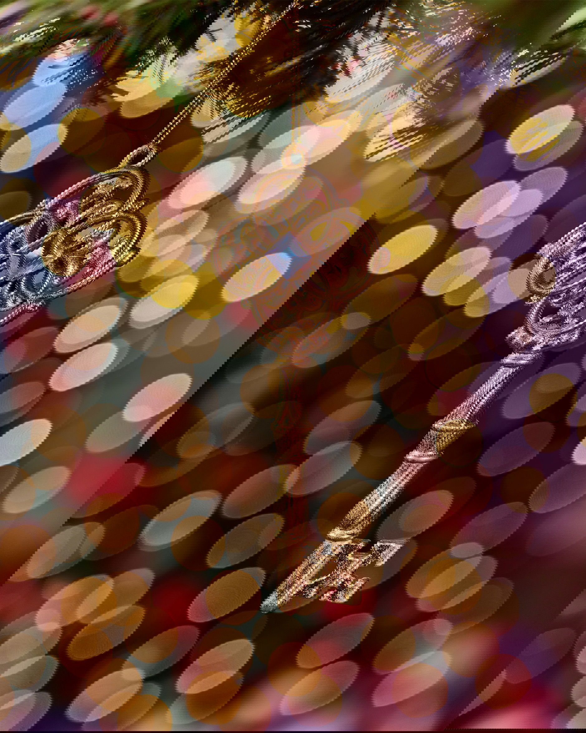 Rochelle sleutel kerstboomdecoratie goud