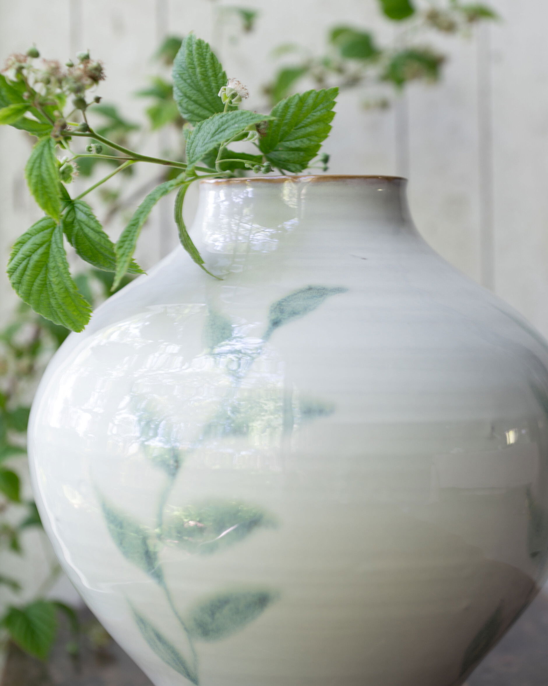 Evanthe vase white/green