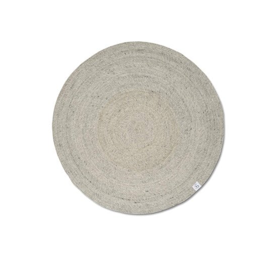Concrete - Merino matta rund grå