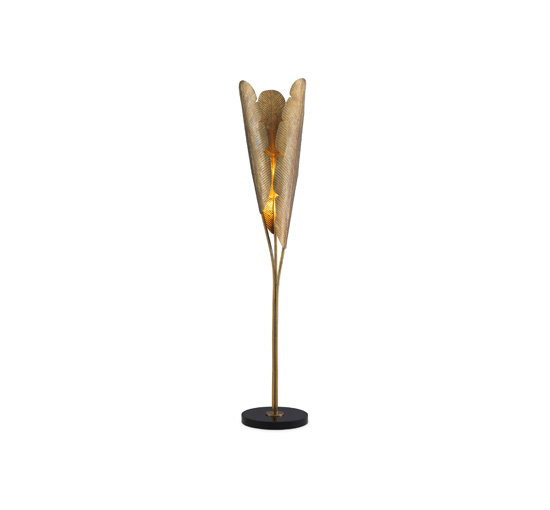Plantain Floor Lamp Brass