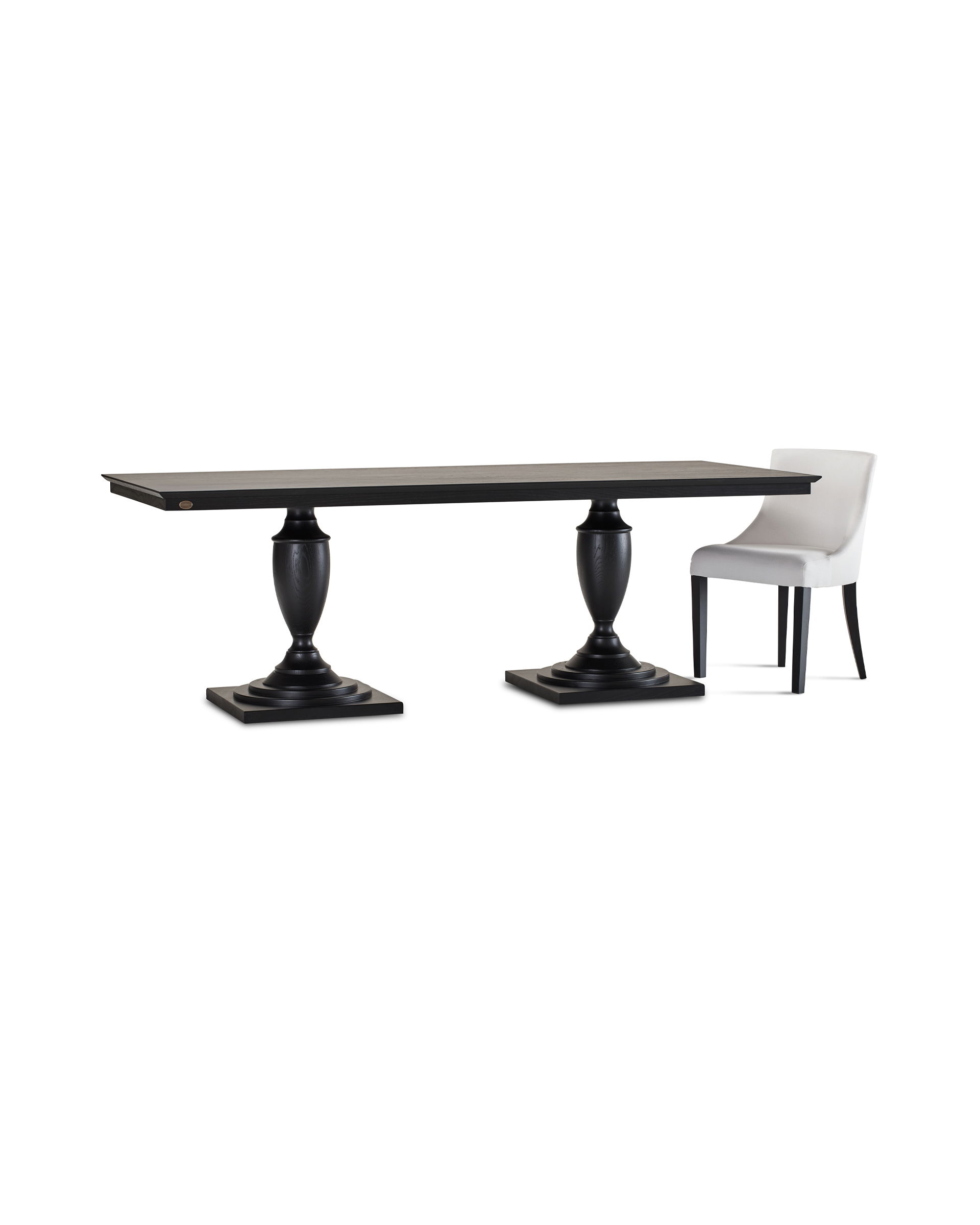 King's Desk dining table, black