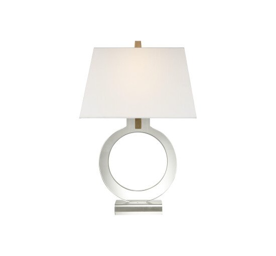 Crystal - Ring Form Table Lamp Alabaster Small