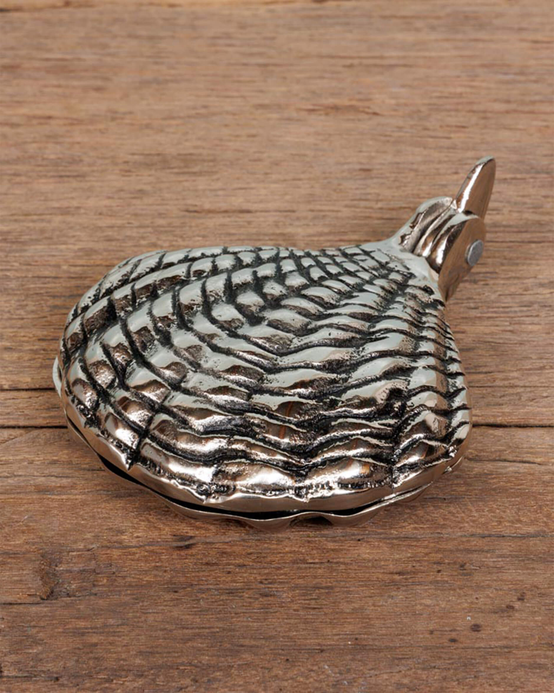 Snäcka ljushållare silver