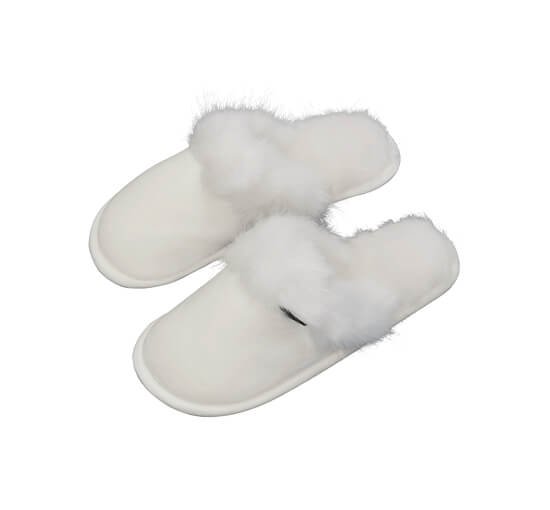 White - Aspen slippers mink