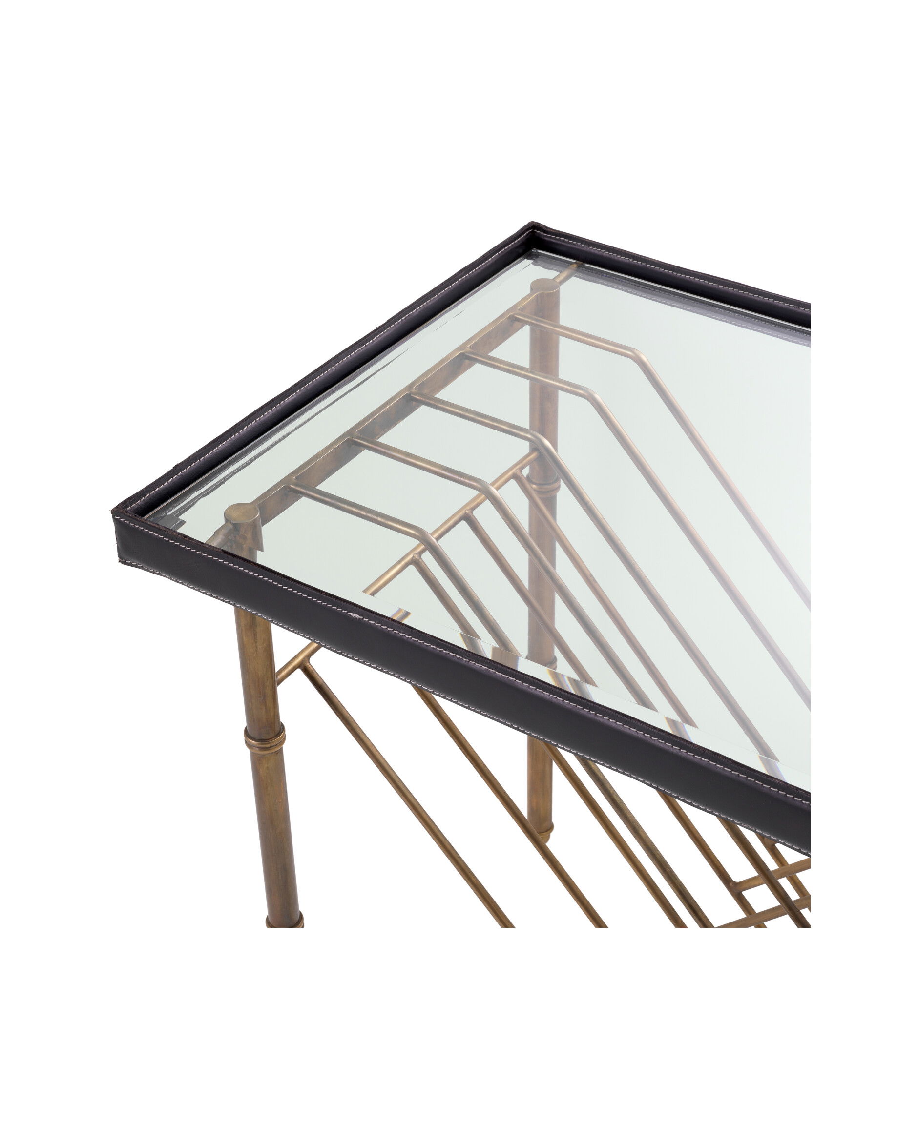 Princess Side Table Black Leather