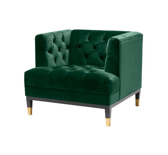 Castelle armchair roche dark green Velvet