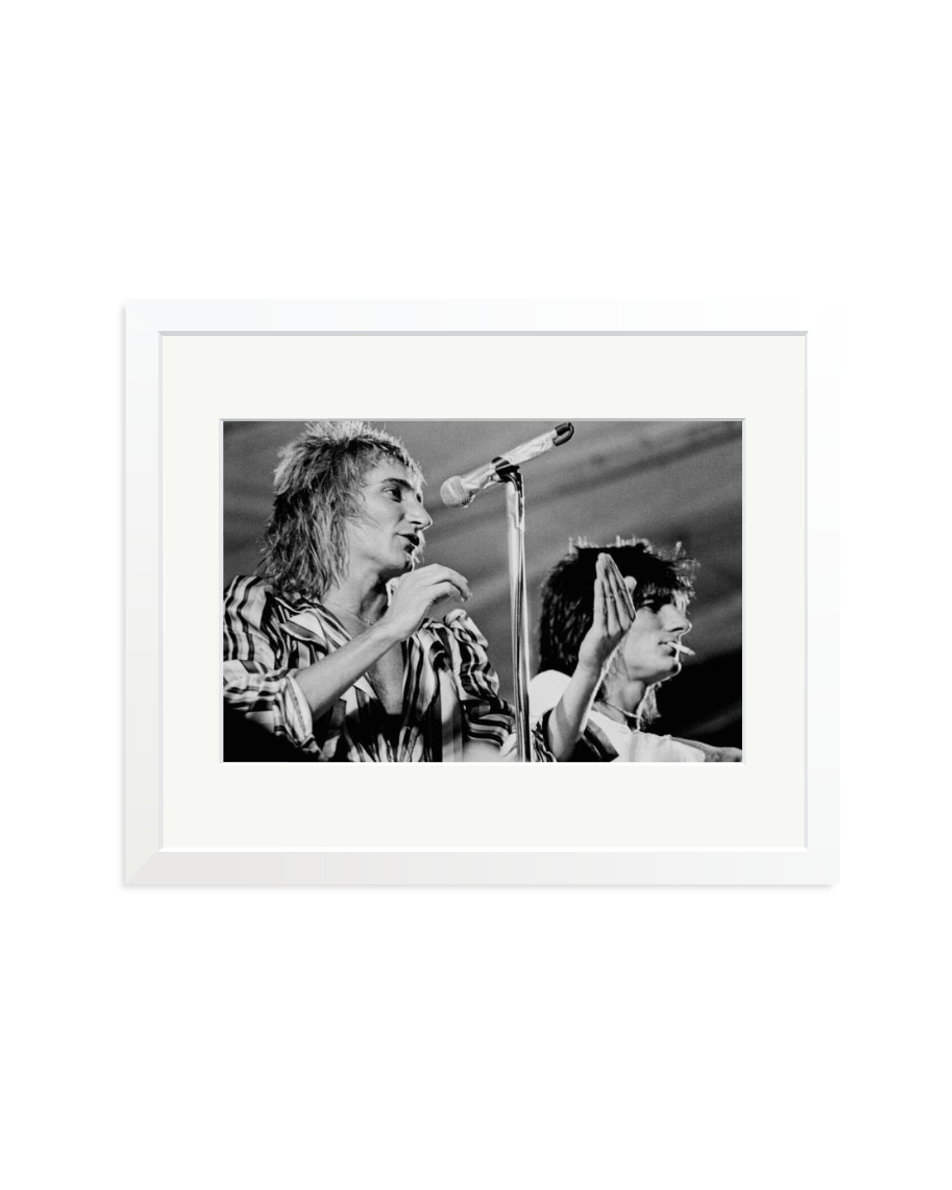 Rod Stewart & Ron Wood 1975 White / Medium